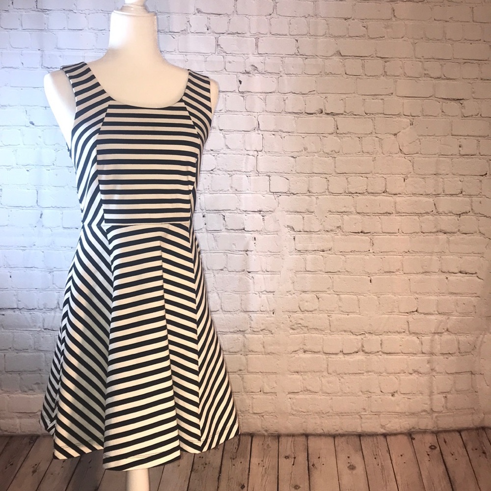 Express Black & White striped dress, size S